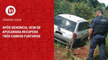 GCM de Apucarana recupera três carros furtados
