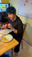 Noah tried Whataburger! Any good