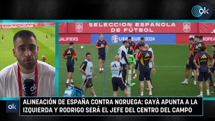Alineación de España contra Noruega: Gayà apunta a la izquierda y Rodrigo será el jefe del centro del campo