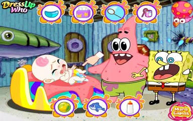 SpongeBob And Patrick Babysit - Funny Baby Care Games For Kids