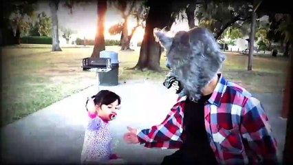 Bad Baby SCARY WEREWOLF ATTACKS Victoria vs Crybaby Freak Daddy & Annabelle Toy Freaks Hidden Egg