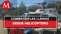 Se inició operativo aéreo con helicóptero equipado para combatir el incendio forestal; Michoacán