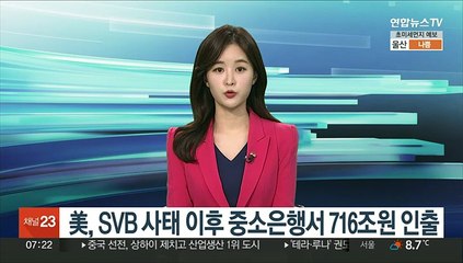 美, SVB 사태 이후 중소은행서 716조원 인출