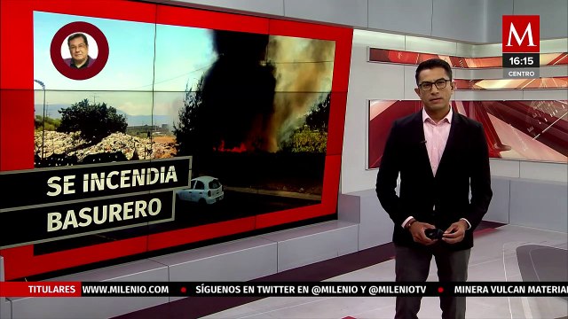 En Oaxaca, bomberos fueron movilizados por un incendio registrado en un basurero clandestino