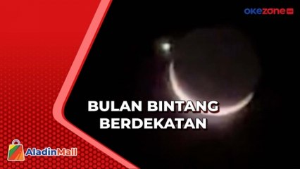 Malam Ketiga Ramadan, Viral! Bulan Bintang Berdekatan