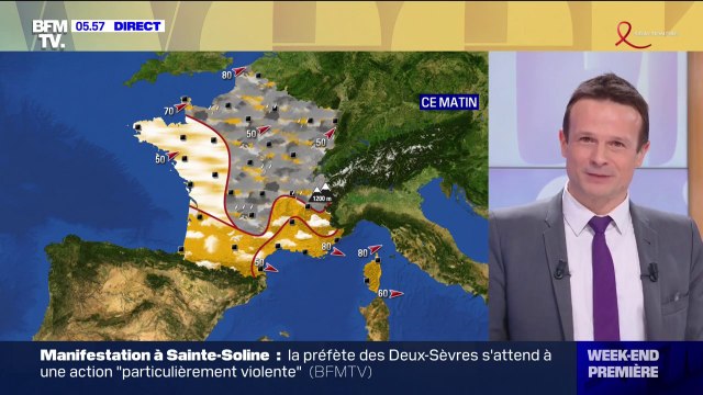 Météo: le France coupée en deux ce samedi, pluvieux au Nord et ensoleillé au Sud