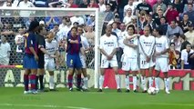 Ronaldo Gaucho vs Real Madrid Galacticos including Beckham, Zidane, Figo in El Clasico between Barcelona & Real Madrid 2004