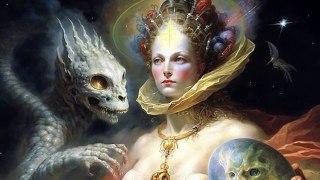 Alien goddesses and demonesses. Midjourney's artworks in the manner of an old paintings