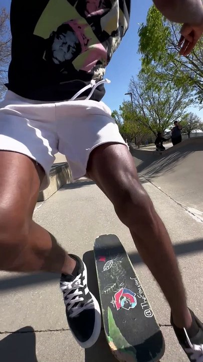 Skateboarder Runs Into Camera