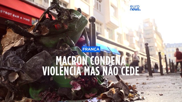 Macron condena violência e reitera que não vai ceder
