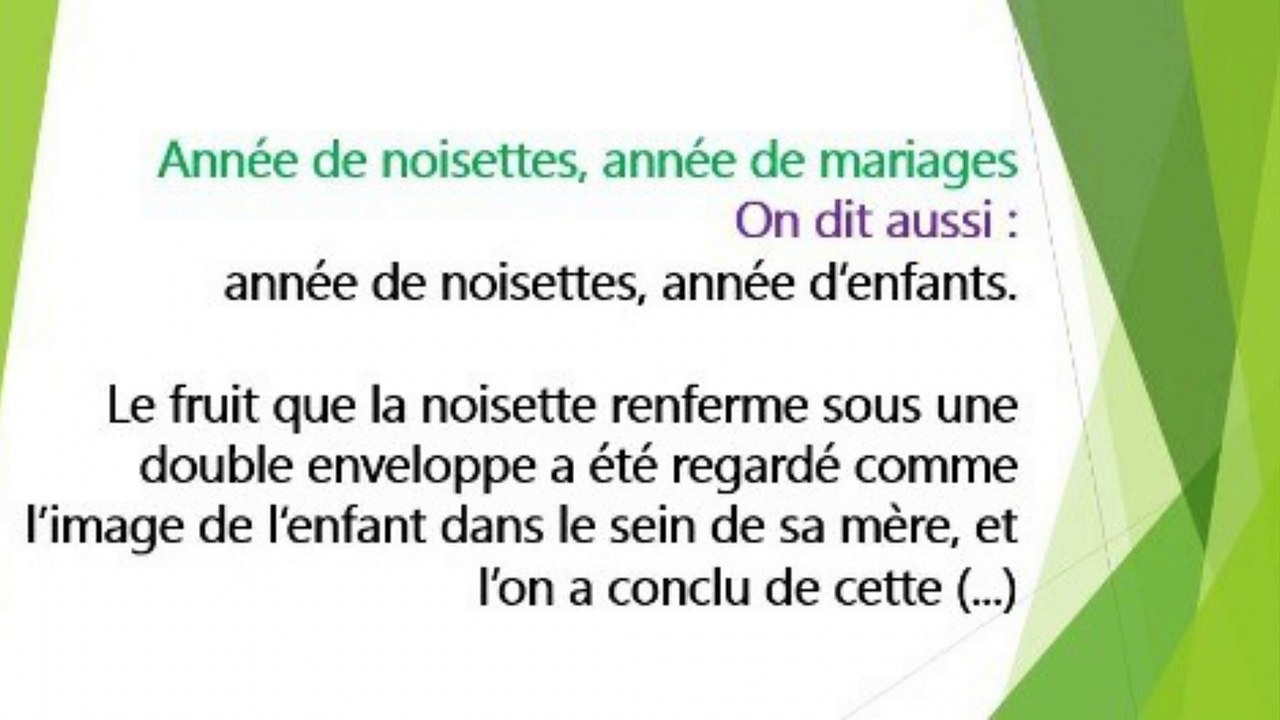 40) Années de noisette, année de mariages. Proverbe Français, expression populaire.