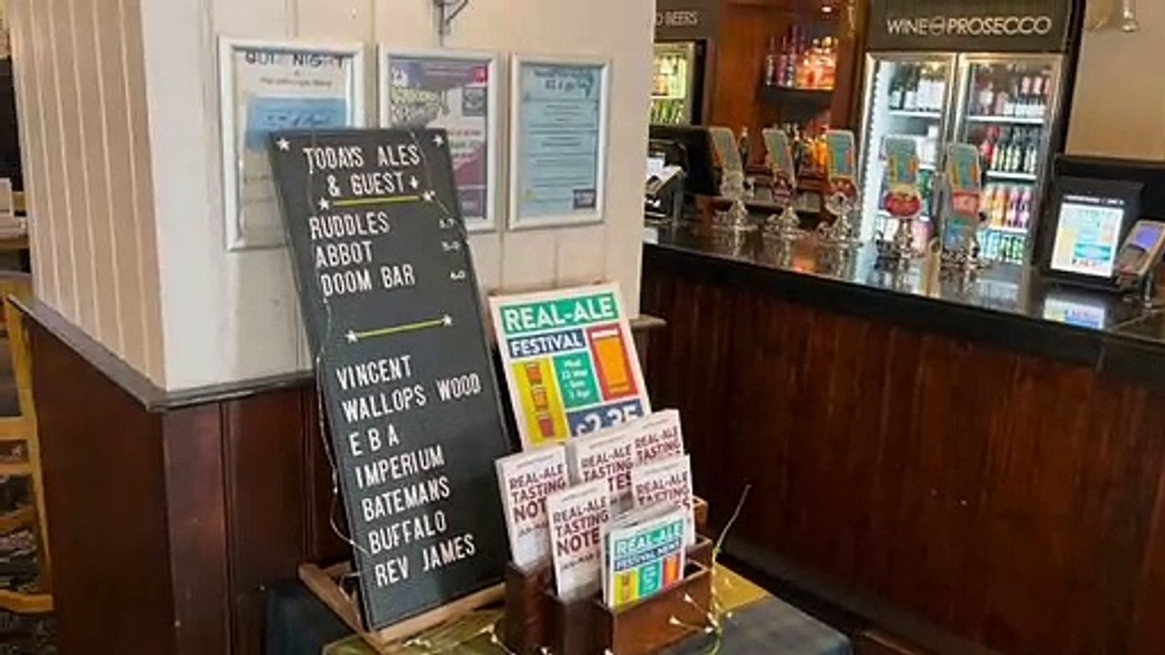 Spring beer festival at John Logie Baird Wetherspoons in Hastings Town centre, East Sussex