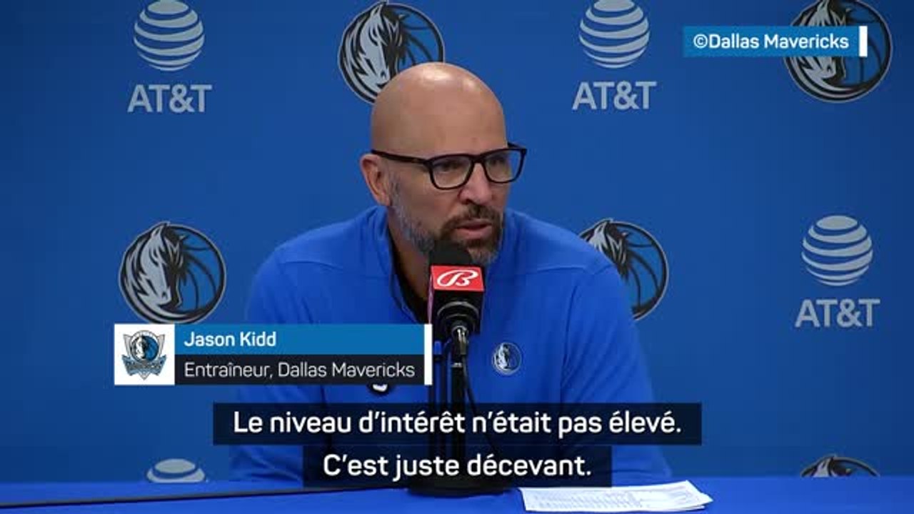 Mavericks - Kidd : "Les fans ont payé pour voir un meilleur spectacle"