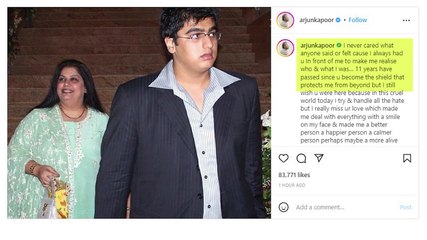 Arjun Kapoor gets emotional remembering his mothe