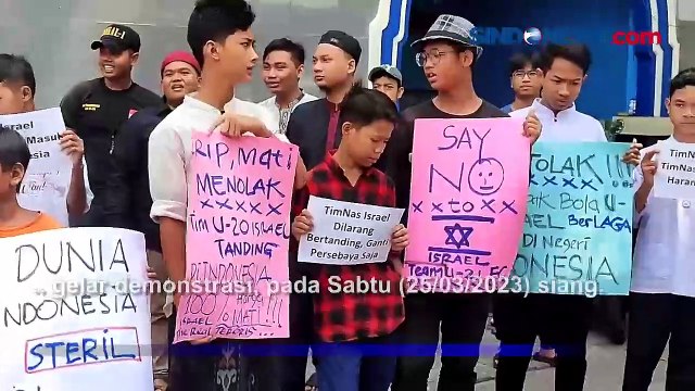 Tolak Kehadiran Timnas Israel U-20, Massa di Surabaya Bakar Jersey
