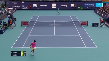 Alcaraz cruises past Bagnis in Miami opener