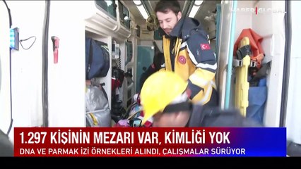 Depremde hayatını kaybeden 1297 kişinin kimliği tespit edilemedi