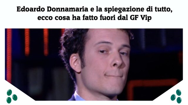 Edoardo Donnamaria e la spiegazione di tutto, ecco cosa ha fatto fuori dal GF Vip