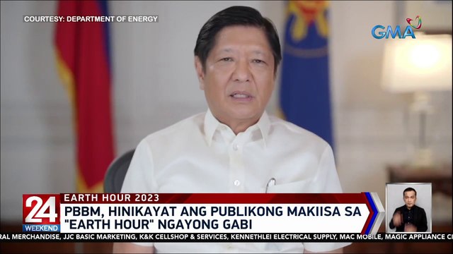 PBBM, hinikayat ang publikong makiisa sa Earth Hour ngayong gabi | 24 Oras Weekend