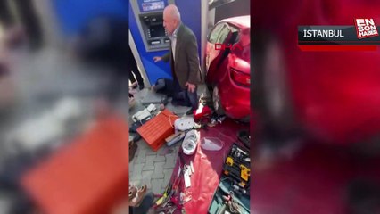 Maltepe'de otomobil kaldırımda bulunan 4 kişiye çarptı