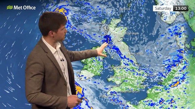 Met Office Afternoon Forecast 25/03/23 - Rather blustery, showers for some