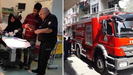 Evde çıkan yangında can pazarı yaşandı: 2'si bebek, 3 ağır yaralı