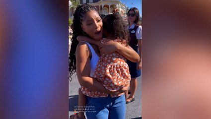 Little Mermaid fan refuses to let go of actor Halle Bailey after they meet at Disney World