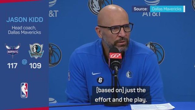 Mavericks 'should have been booed in the first quarter' - Kidd