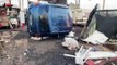 Giugliano (NA) - Blitz dei carabinieri in campo rom: auto rubate e rifiuti dati alle fiamme (25.03.23)