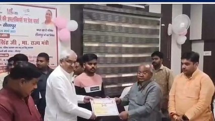 सीतापुर: सरकार की 6 साल पूरे होने पर राज्य मंत्री ने गिनाई उपलब्धियां