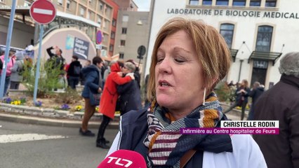 Manifestation à Feurs contre la fermeture des urgences