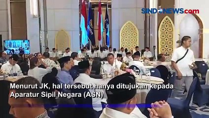 Larangan Bukber Kabinet RI, JK: Kita Bukan ASN jadi Bebas