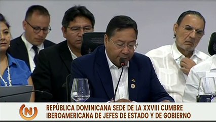 Pdte. de Bolivia, Luis Arce: "Esta cumbre congrega el diálogo, la cooperación y la solidaridad"