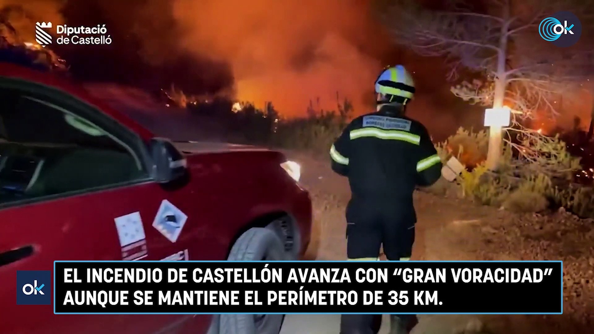 El incendio de Castellón avanza con gran voracidad aunque se mantiene el  perímetro de 35 km. - Vídeo Dailymotion