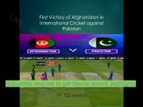 1st International victory of Afghanistan against Pakistan. 1st International victory of Afghanistan against Pakistan. Pak Afghan cricket highlights, Records