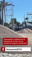 Modifican malecón sin manifestación de impacto ambiental.