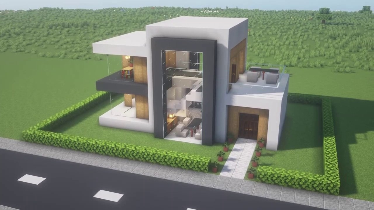 Easy Modern House In Minecraft Video Dailymotion