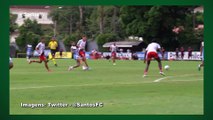 Gols de Marcos Leonardo e Lucas Barbosa em jogo-treino disputado no CT Rei Pelé