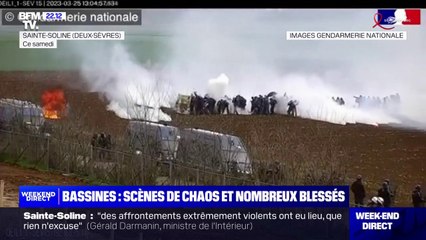 Sainte-Soline: les images impressionnantes de la confrontation entre les manifestants et les gendarmes