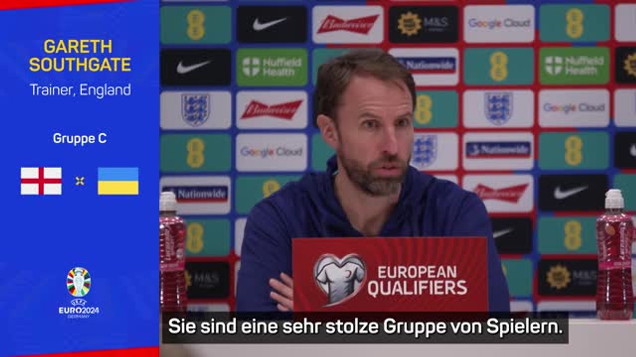 Southgate über Ukraine: "Eine stolze Gruppe"
