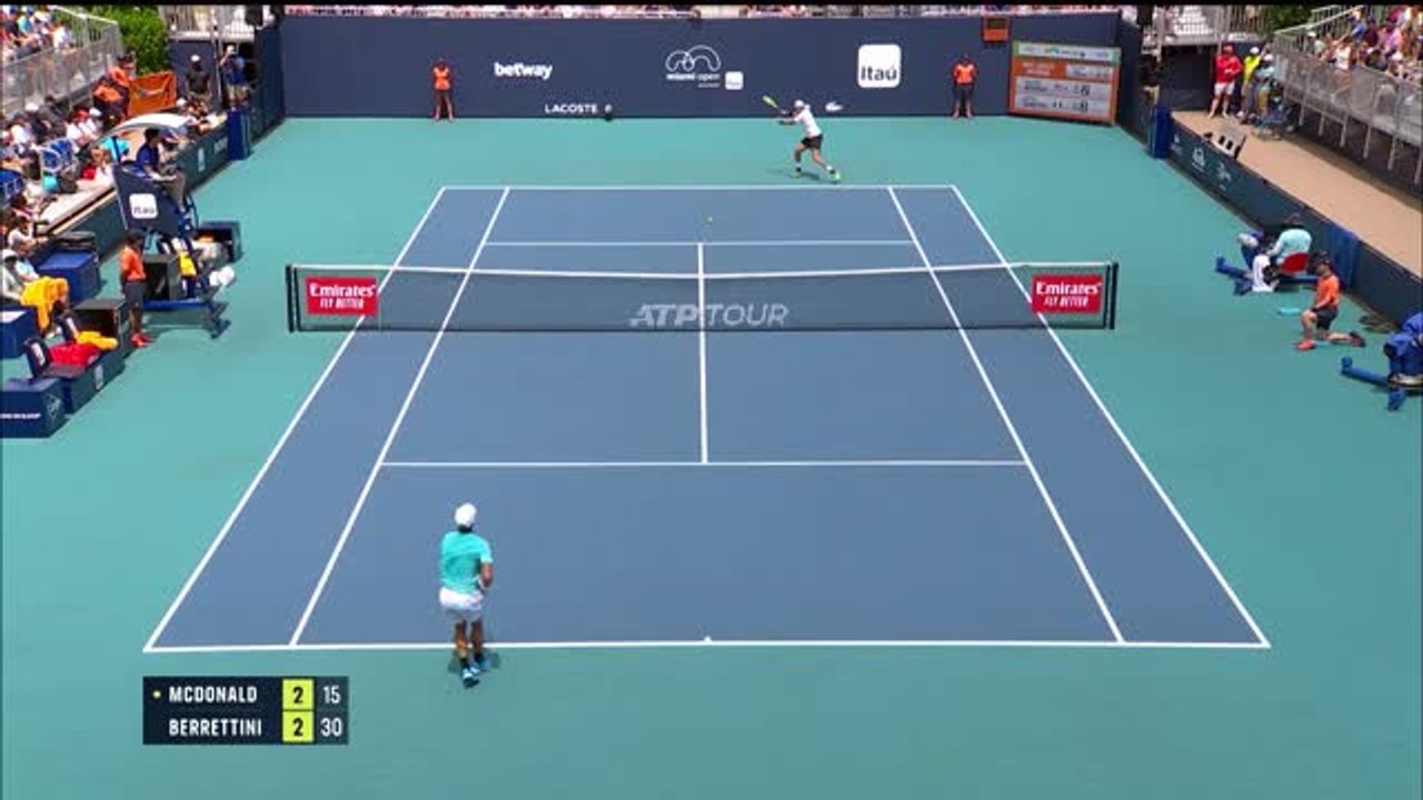 Highlights: Mc Donald schlägt Berrettini knapp