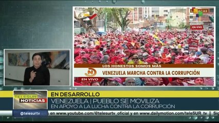 Venezuela: Pueblo se moviliza en apoyo a lucha contra la corrupción