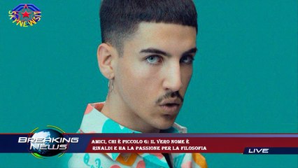 Amici, chi è Piccolo G: il vero nome è  Rinaldi e ha la passione per la filosofia