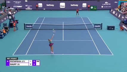 Miami - Potapova fait craquer Gauff