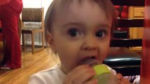 Funny kid makes cool expressions