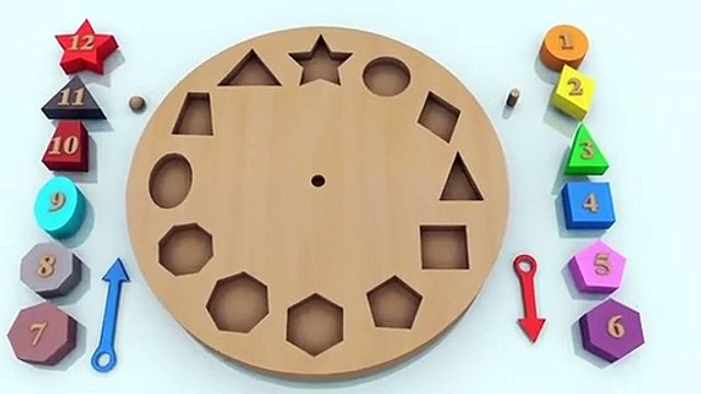 Learn Colors and Number with Wooden Shape Sorting Clock Educational Toys - Learning Videos For s