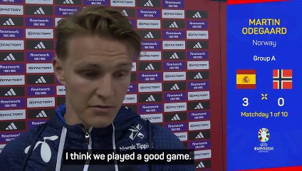 Norway's start against Spain 'not good enough' - Odegaard