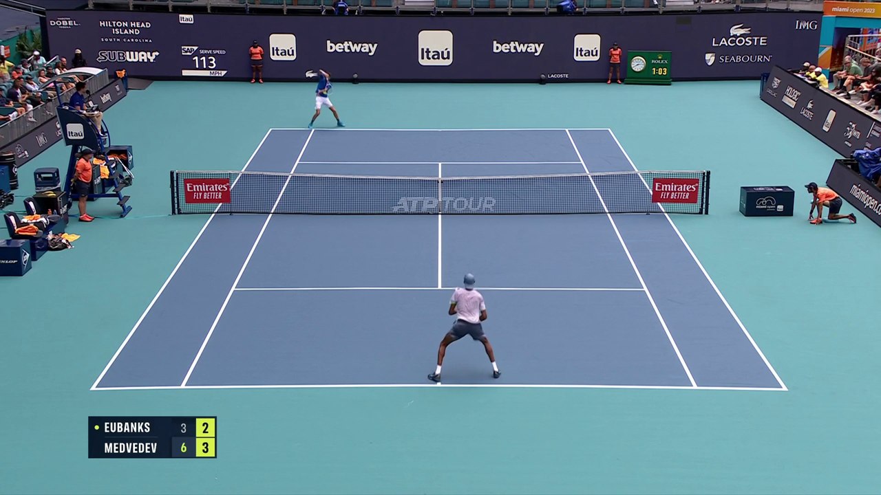 Eubanks v Medvedev | Miami Open | Match Highlights