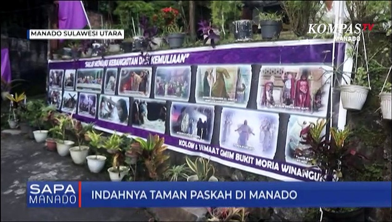 Jelang Paskah Umat Kristiani Di Manado Mulai Menghias Taman Paskah