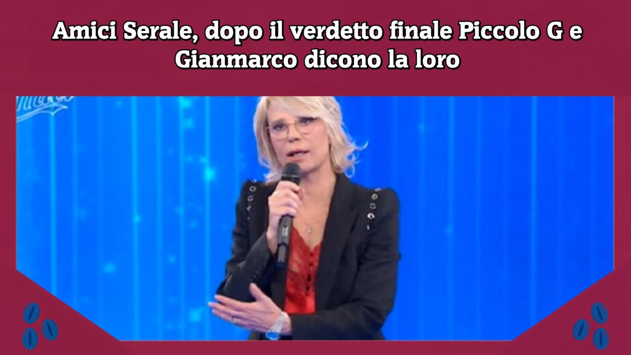 Amici Serale, dopo il verdetto finale Piccolo G e Gianmarco dicono la loro